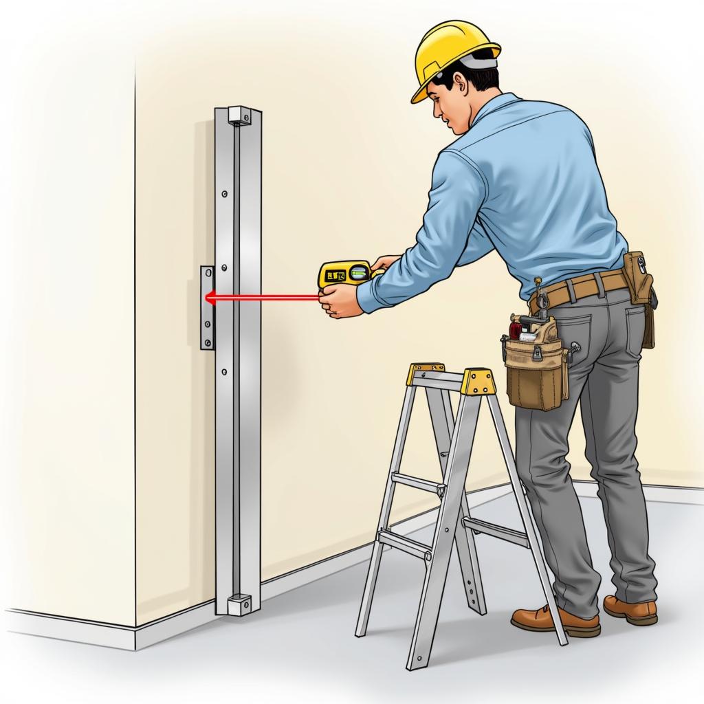 Этап 3: Установка маяков для машинной штукатурки