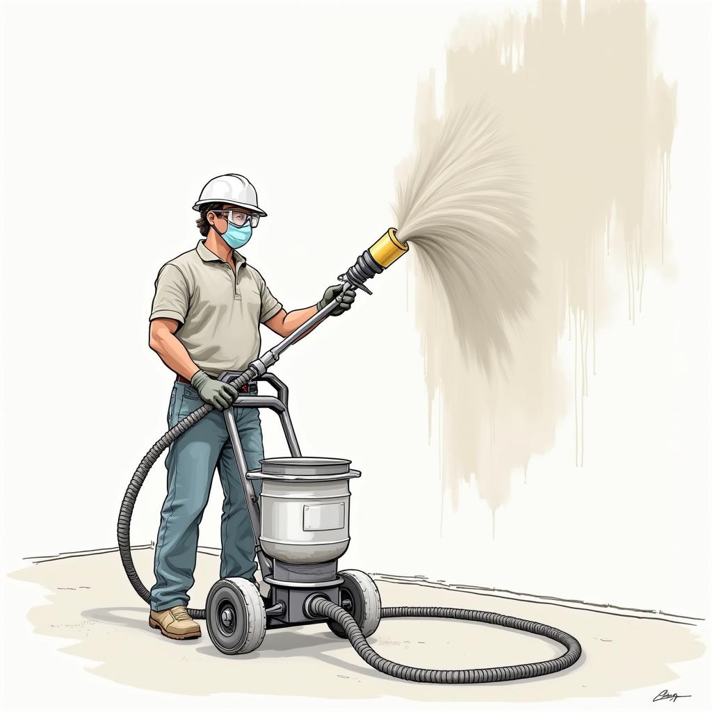 Этап 4: Нанесение штукатурного раствора механизированным способом